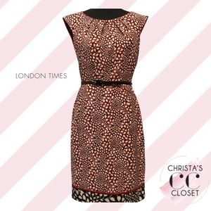 London Times Sleeveless Sheath Dress